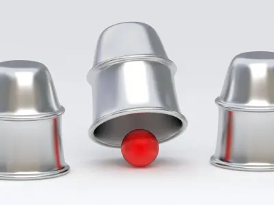 Ball Guessing Game Silver 3D model