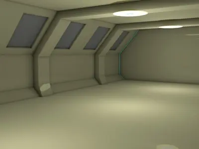 sci fi corridor  3D model 68