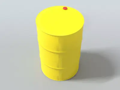 laos Oil Drum Low-poly 3D model