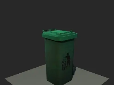 Waste Container Low-poly 3D model