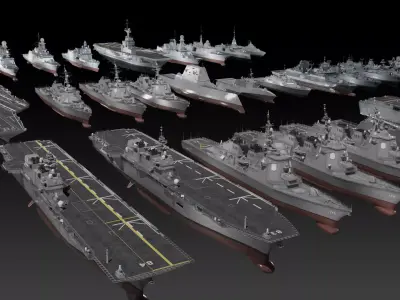 Modern warships 3D Model Collection