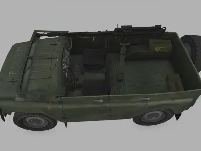 UAZ Military  Low-poly 3D model