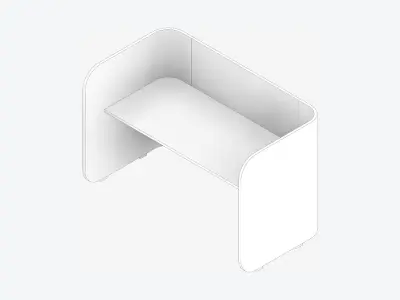 Booth - Simplicity - Type 1 - Large Low-poly 3D model