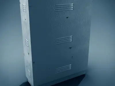 Industrial Unit Low-poly 3D model