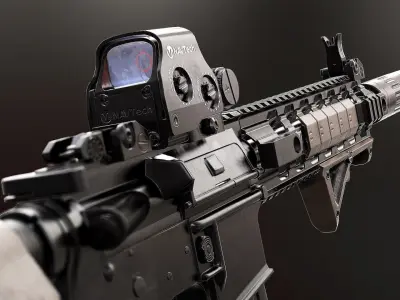 MK18 - Model and Textures Low-poly 3D model