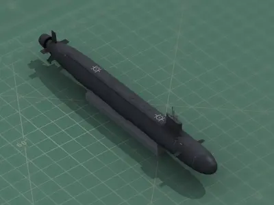 USS Virginia Nuclear Submarine SSN 3D Print STL Model 3D print model