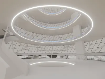 Futuristic Expo Center 3D model 3D model purchase