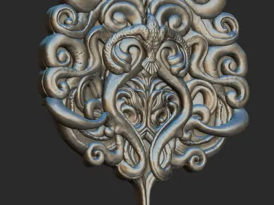 Raven sigil relief  3D model