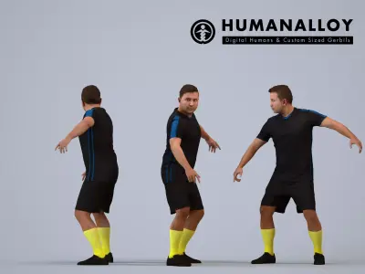 00565Omar006 - Adult Middle Eastern man exercising in athletic 3D model