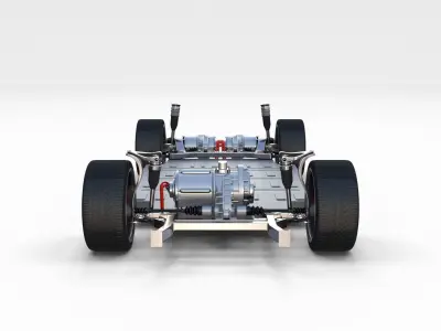 2020  Tesla Roadster 3 Motor Chassis 3D model