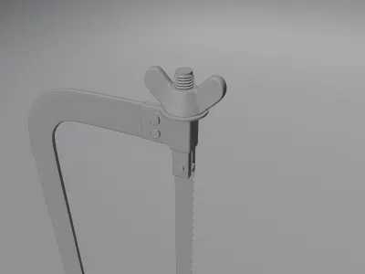 Adjustable Hacksaw Fame with handle  Free 3D model