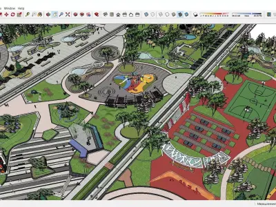 Sketchup Landscape Park H6 3D model
