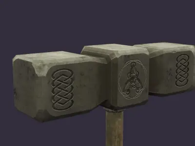 The Skull Hammer Low-poly 3D model
