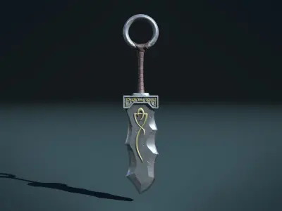 Fantasy Sword pbr Low-poly 3D model order