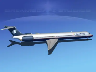 Douglas MD-80 AeroMexico  3D model