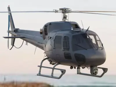 Helicopter Airbus Eurocopter AS355 Ecureuil II SOF 3D model