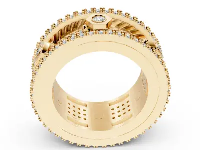 Band Punk Turn Gear Ring - 811 3D print model