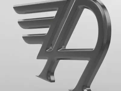 austin logo 3D model by 3dlogoman