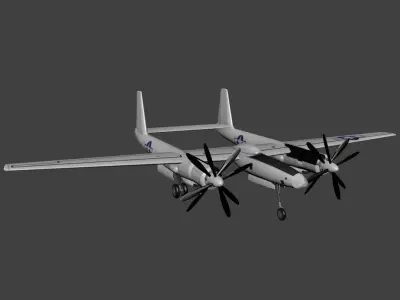 Hughes XF 11 Free low-poly 3D model