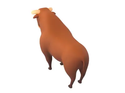 Cartoon Bull 3D model purchase