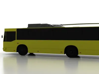 Trolleybus JUMZ-T2P Low Low-poly 3D model