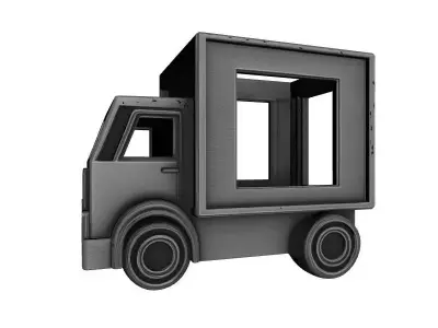 Decorative Van Truck Tail Model 3D print model