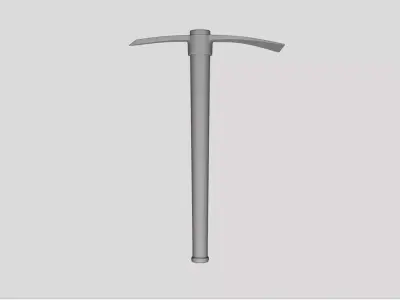 Pick Mattock - Geometry Only No Textures No Materials 3D model