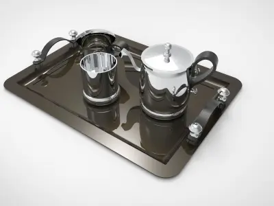 Kitchen tea set tools 3D model