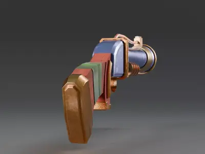 Stylized Shotgun Low Poly Game Ready Weapon Low-poly 3D model