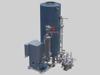 Steam generator boiler 3D model