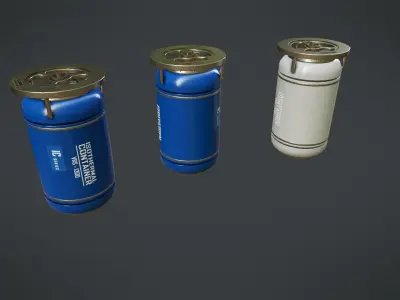 Chemical Container 2 Low-poly 3D model