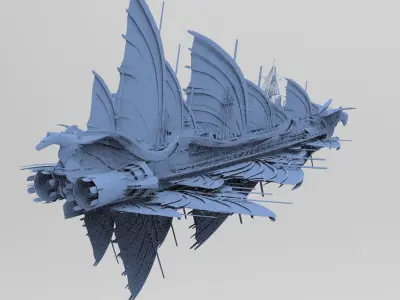 Dragon Queens Airship 3 3D model