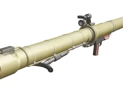 RPG 29 Rocket Launcher 3d model Low-poly 3D model
