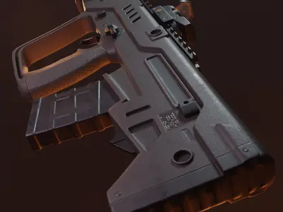 TAR 21 inspired rifle Low-poly 3D model