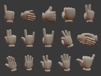  Hand Emoji Signs - Icons Pack 