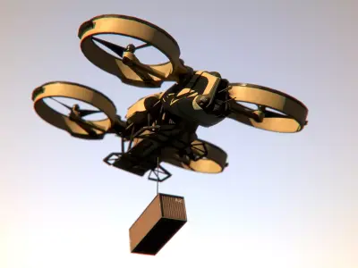 Military Cargo Aircraft - Game-ready lowpoly vehicle 3d model Free low-poly 3D model