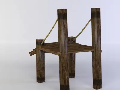 Bridge part Low-poly 3D model Low-poly