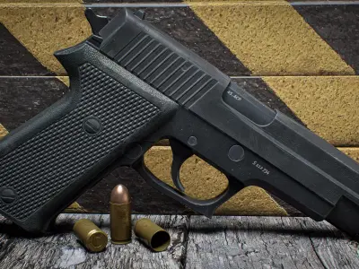 SiG Sauer P220 Low-poly 3D model