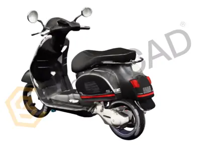 Vespa GTS Scooter 3D Model High Detail Free 3D model