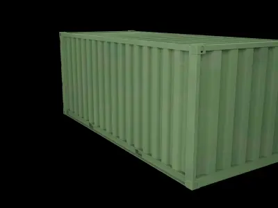 3D Container shipping Low-poly 3D model