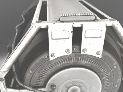 Futuristic Emergency Backup Generator  Low-poly 3D model