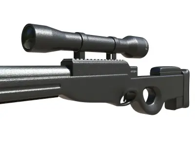 sniper 1 three air rifles 3D model