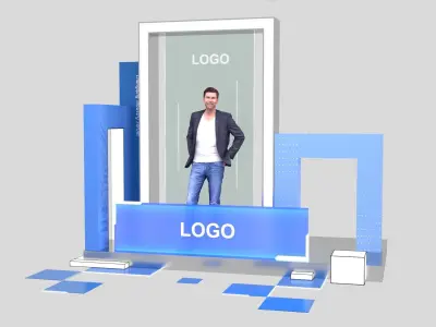 booth stand  exhibition   3D model