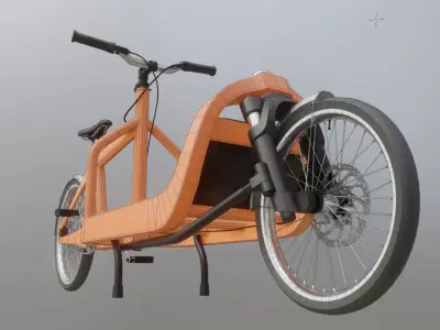 Cargo Bike Simple Version Low-poly 3D model