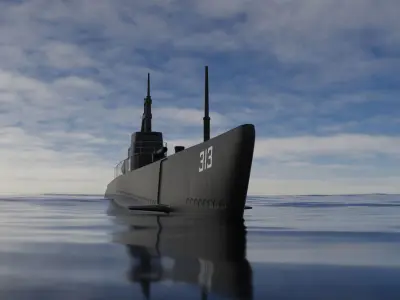Submarine 3D model 11