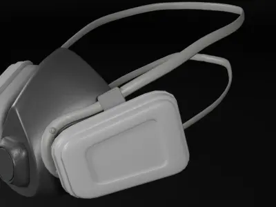 gas mask low-poly Low-poly 3D model