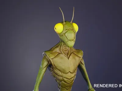 Insect creature Low-poly 3D model