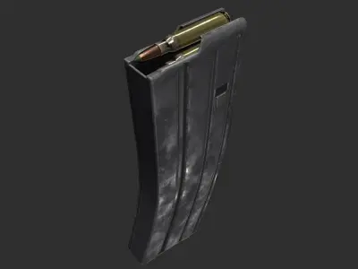AR MAG Assault Rifle M4 M16 AR15 556 45 STANAG 30 rounds Ammo Low-poly 3D model