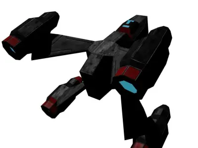Space drone scout Free low-poly 3D model