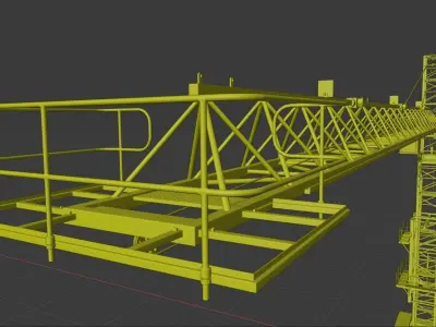 Crane 3d model construction 3D model